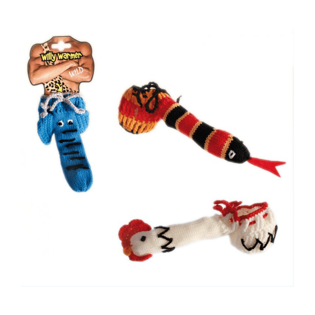 Willy Warmer – Roligt stickat skydd för fest, prank & svensexa